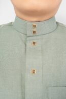 Olive Green  Classic Band Collar Thobe